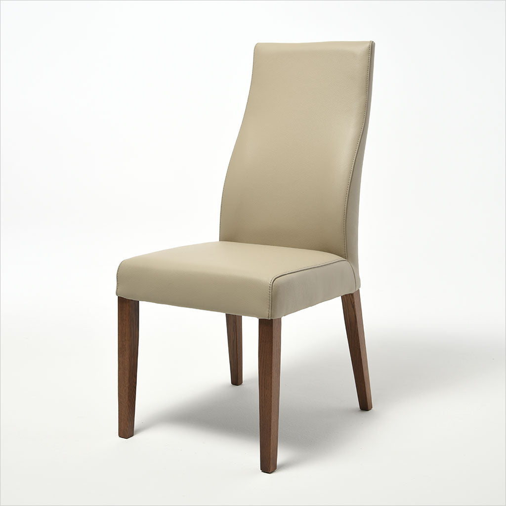 Cream and discount walnut dining chairs