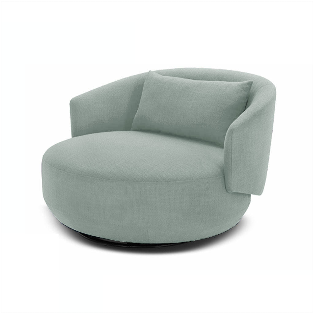 Grey suede on sale swivel chair