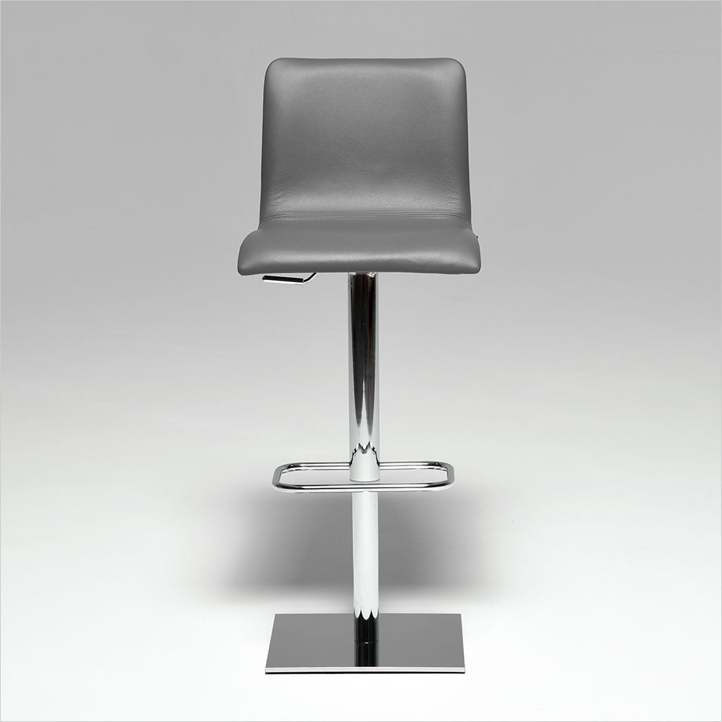 Dark grey best sale leather bar stools