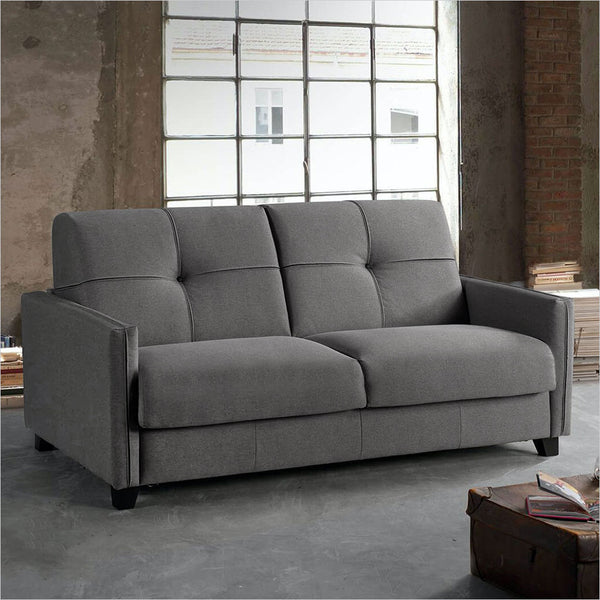 Abra Sleeper Sofa - White Leather - Scan Design