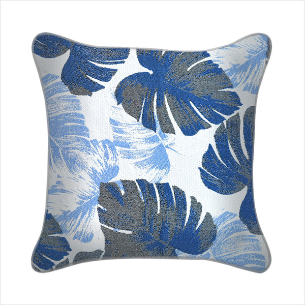 Modern Blue Leaves Square Pillow — The Center for ArtEsteem - AHC Oakland